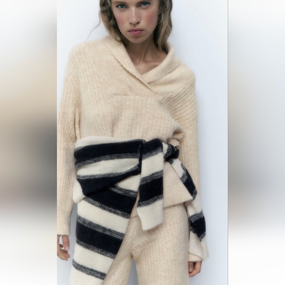 Zara Rib Cable Knit Sweater - Picture 5 of 8